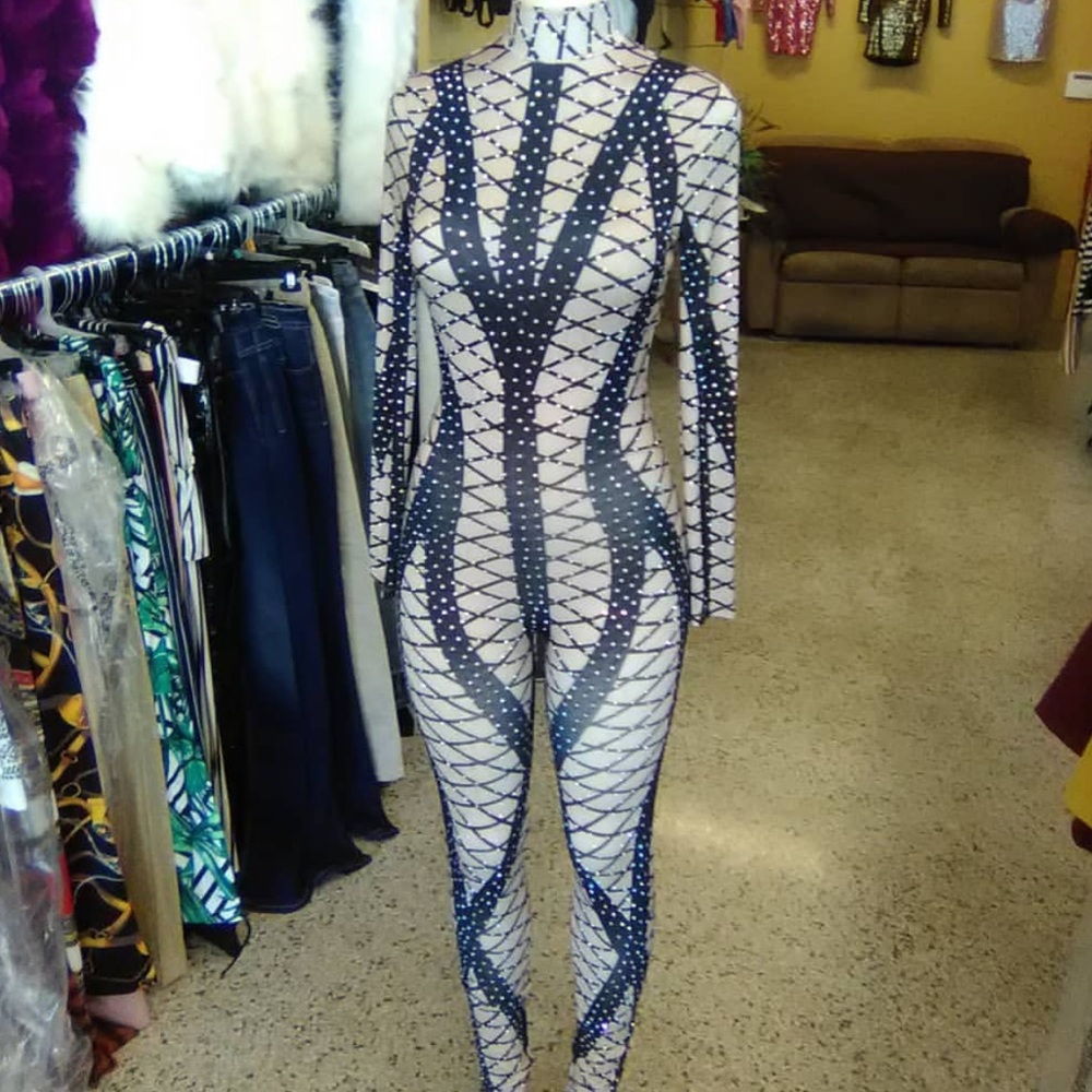 Sequin Rhinestomw Jumpsuit